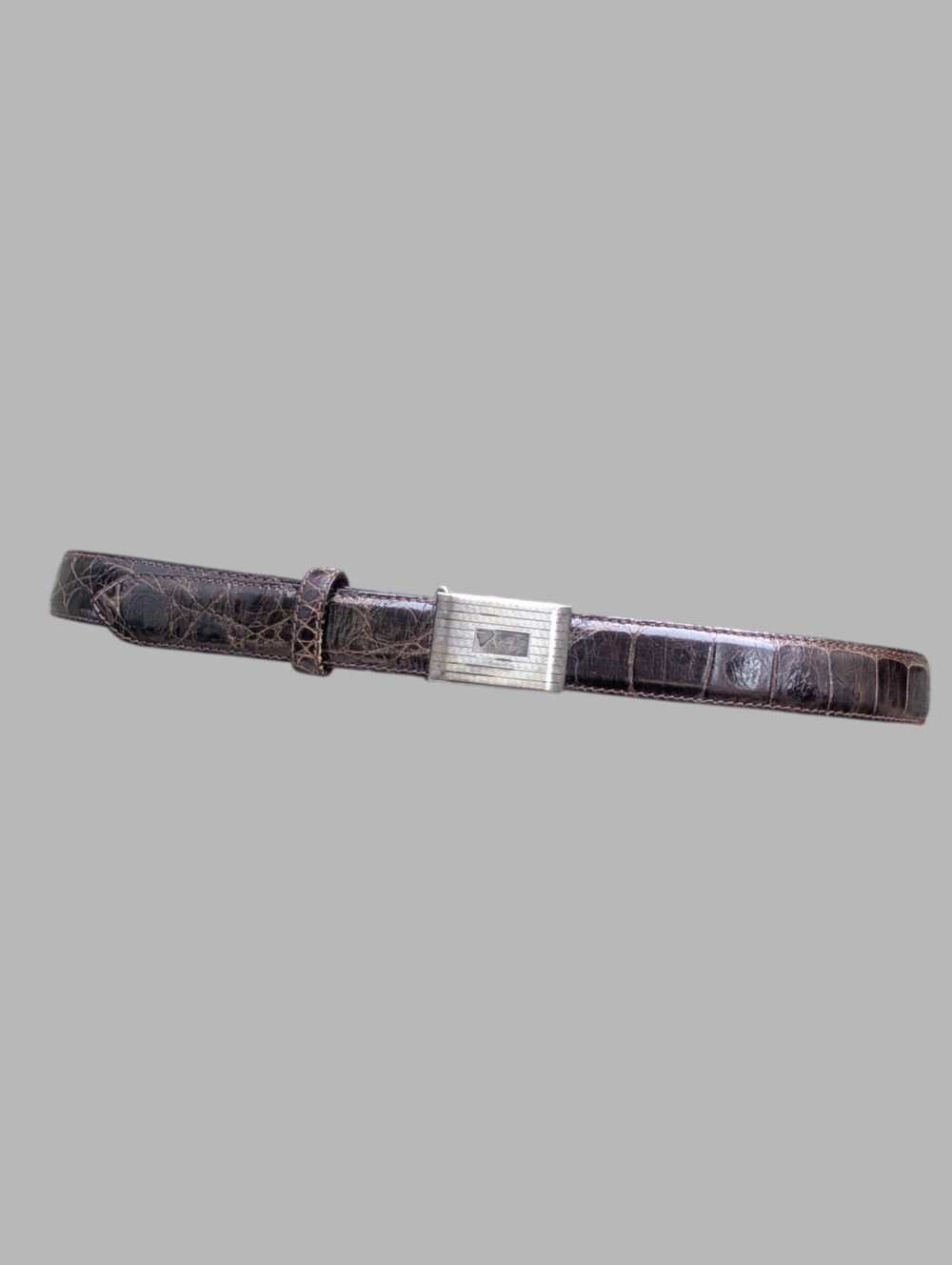Ralph Lauren Brown Alligator Leather Belt